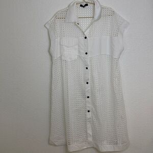 white islet dress- Free size (best fit XL)